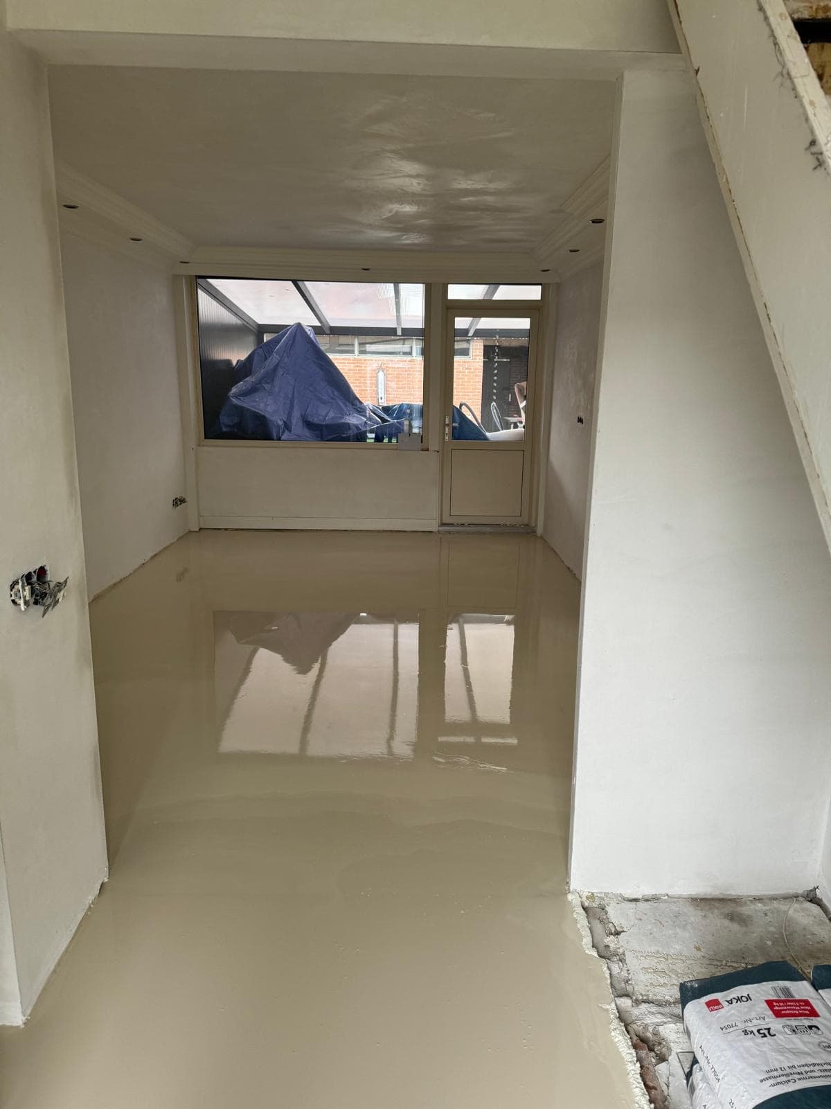 Woonkamer renovatie — Glad stucwerk, Utrecht